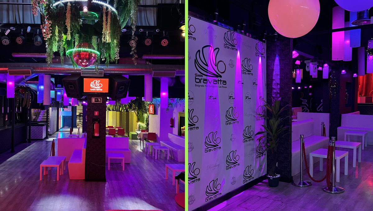 Pista de la sala Bravatta y photocall de la sala Bravatta
